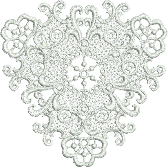 Lace Small Doily - FSL Embroidery Motif - 13 by Sue Box