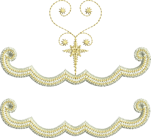 Christmas Straight Border - Straight Plain Border Embroidery Motif -13