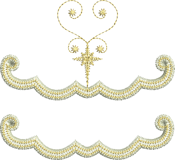 Christmas Straight Border - Straight Plain Border Embroidery Motif -13