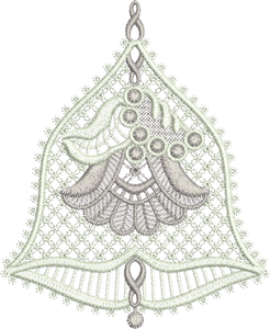 Lace Jewell Bell Embroidery Motif - 14 - Classic Lace - by Sue Box