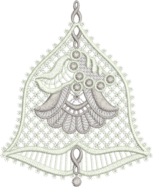 Lace Jewell Bell Embroidery Motif - 14 - Classic Lace - by Sue Box