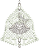 Lace Jewell Bell Embroidery Motif - 14 - Classic Lace - by Sue Box