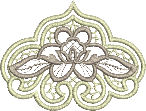 Cutwork Flower 1 Embroidery Motif - 14 by Sue Box