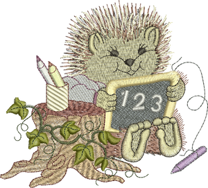 Hedgehog - Harold Hedgehog Embroidery Motif - 14 by Sue Box