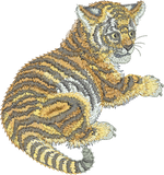 Tiger - Cat Embroidery Motif -14 - Zoo Babies by Sue Box