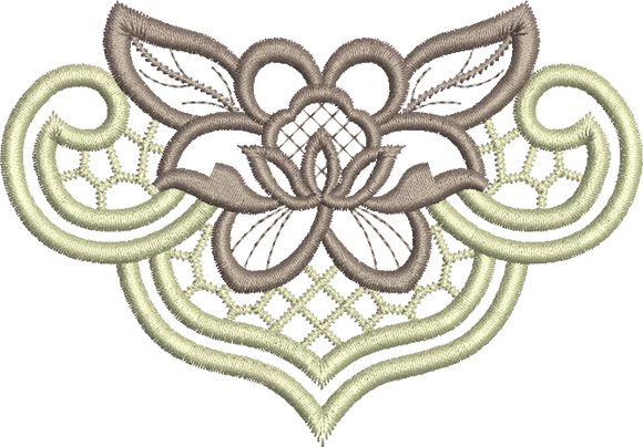 Cutwork Flower 2 Embroidery Motif - 15 by Sue Box