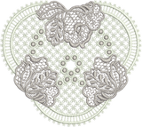 Lace Jewel Design Embroidery Motif - 15 - Classic Lace - by Sue Box