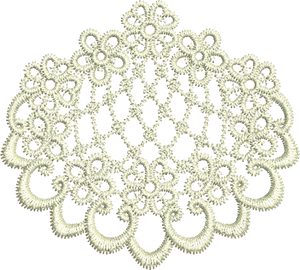 Lace Edge Embroidery Motif - 15 by Sue Box