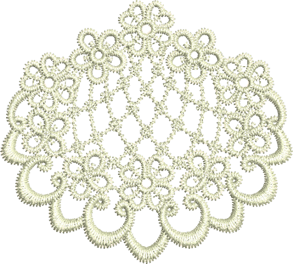 Lace Edge Embroidery Motif - 15 by Sue Box
