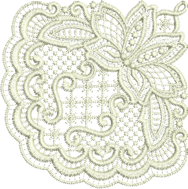 Lace Square Doily Quarter Embroidery Motif by Sue Box