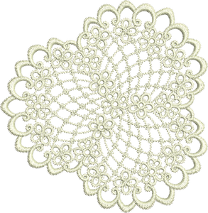 Lace Small Doily Embroidery Motif - 16 by Sue Box