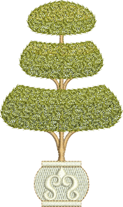 Topiary 3 Embroidery Motif - 16 by Sue Box