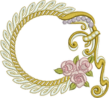 Wreath and Roses Embroidery Motif - 16 by Sue Box