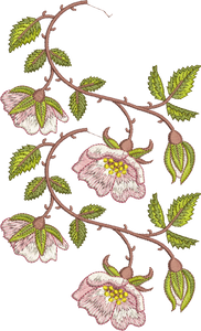Rose Border 1 Double Design Embroidery Motif - 17 by Sue Box
