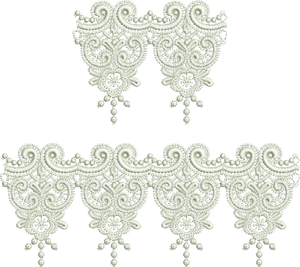 Lace Krystal Borders Embroidery Motif - 17 by Sue Box