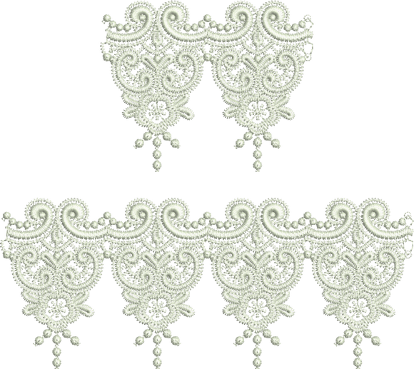 Lace Krystal Borders Embroidery Motif - 17 by Sue Box