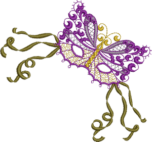 Teddy Bear party Mask Embroidery Motif - 17 by Sue Box