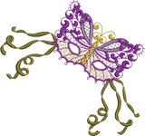 Teddy Bear party Mask Embroidery Motif - 17 by Sue Box