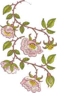 Rose Border 1 and 2 Embroidery Motif - 18 by Sue Box