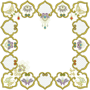 Jewelled Motif Borders Set 1 - Borders A, B, C, D - 18 by Sue Box