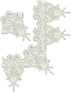 Lace Krystal Border Corners Embroidery Motif - 18 by Sue Box