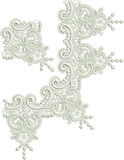 Lace Krystal Border Corners Embroidery Motif - 18 by Sue Box