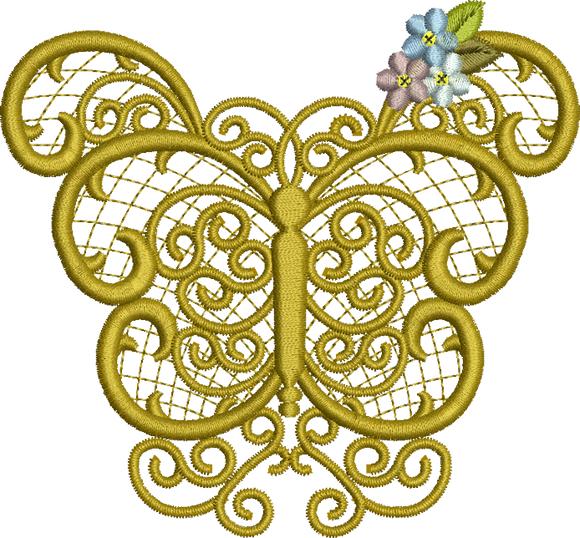 Butterfly Embroidery Motif - 18 by Sue Box