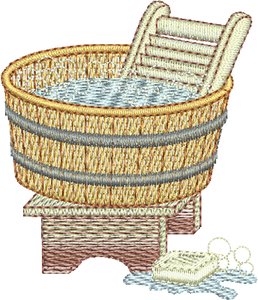 Wash Tub Embroidery Motif - 18 by Sue Box