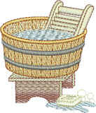 Wash Tub Embroidery Motif - 18 by Sue Box