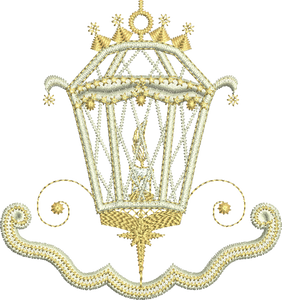 Christmas Circular Lantern Border Embroidery Motif - 19 by Sue Box