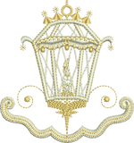 Christmas Circular Lantern Border Embroidery Motif - 19 by Sue Box