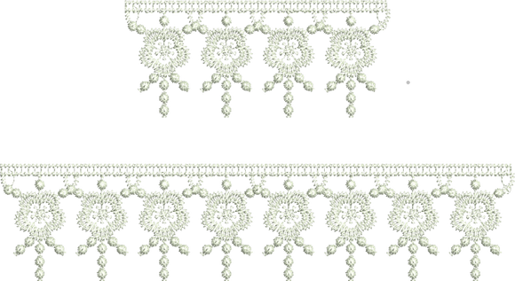 Lace Krystal Borders Narrow Embroidery Motif - 19 by Sue Box