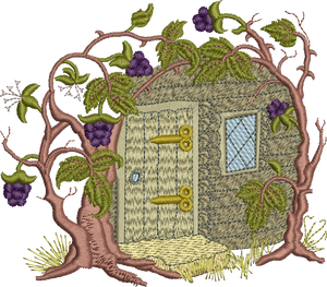 Blackberry Cottage Embroidery Motif - 20 by Sue Box