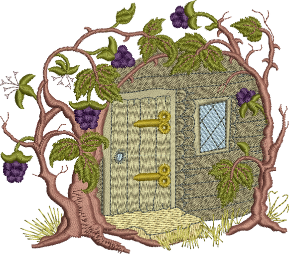 Blackberry Cottage Embroidery Motif - 20 by Sue Box