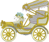 Car and Flowers Embroidery Motif - 20 by Sue Box
