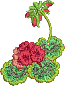 Geranium Corner 2 Embroidery Motif - 20 - by Sue Box