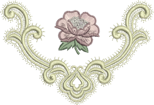 Oriel and Rose Embroidery Motif - 20 -  A Romantic Era - by Sue Box