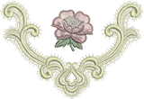 Oriel and Rose Embroidery Motif - 20 -  A Romantic Era - by Sue Box