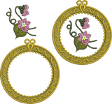 Antique Circle Design Set with flowers Embroidery 21 - by Sue Box