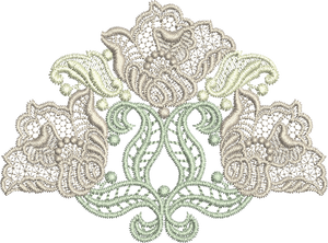 Lace - Antique Flower FSL Embroidery Motif - 21 by Sue Box