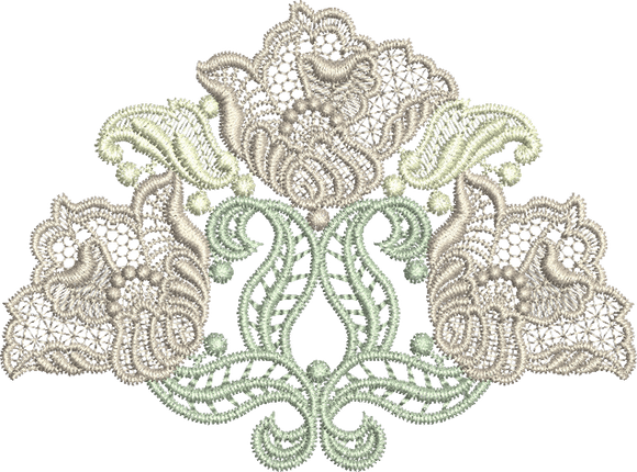 Lace - Antique Flower FSL Embroidery Motif - 21 by Sue Box