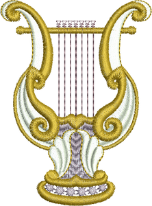 Lyre Embroidery Motif - 21 by Sue Box