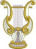 Lyre Embroidery Motif - 21 by Sue Box