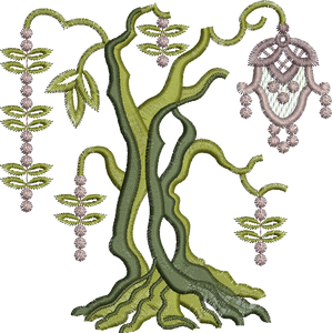 Tree Trunk 3-Bole Embroidery Motif - 22 by Sue Box