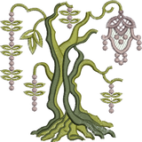 Tree Trunk 3-Bole Embroidery Motif - 22 by Sue Box
