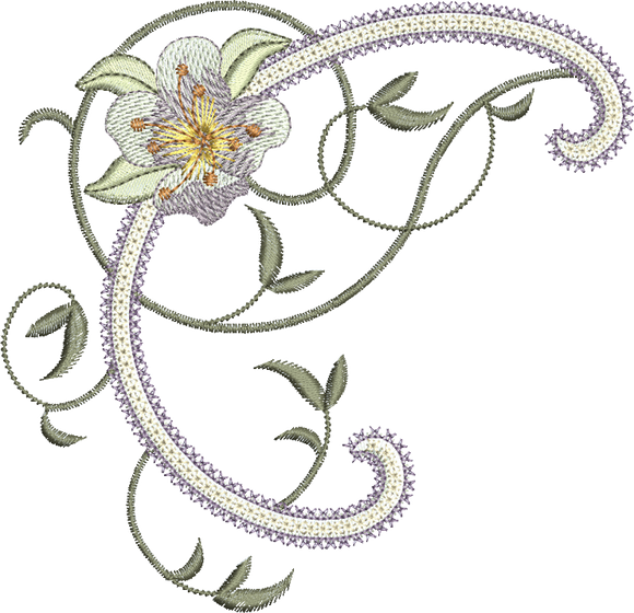 Azalea Flower 2 Embroidery Motif - 22 by Sue Box