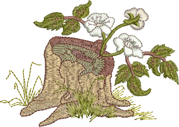 Bramble Stump Embroidery Motif - 22 by Sue Box