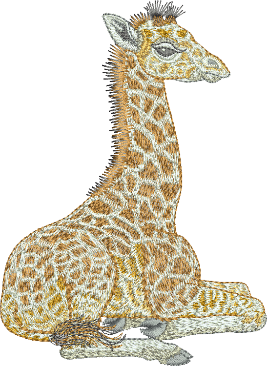 Giraffe Embroidery Motif - 22 - Zoo Babies by Sue Box