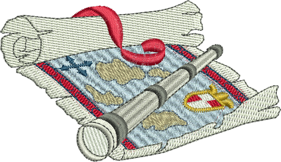 Treasure Map Embroidery Motif - 22  by Sue Box