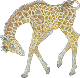 Giraffe Play Embroidery Motif - 23 - Zoo Babies by Sue Box